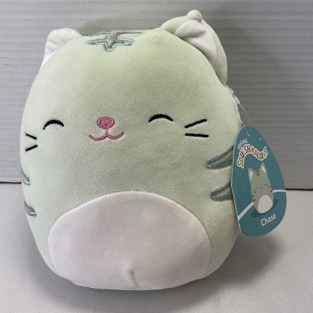 Squishmallow - Chase the Green Tabby Cat 7" Plush Easter Spring